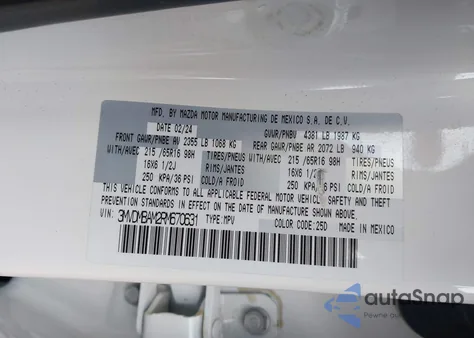 2024 Mazda Cx-30 2.5 S from USA, damaged, VIN 3MVDMBAM2RM670631